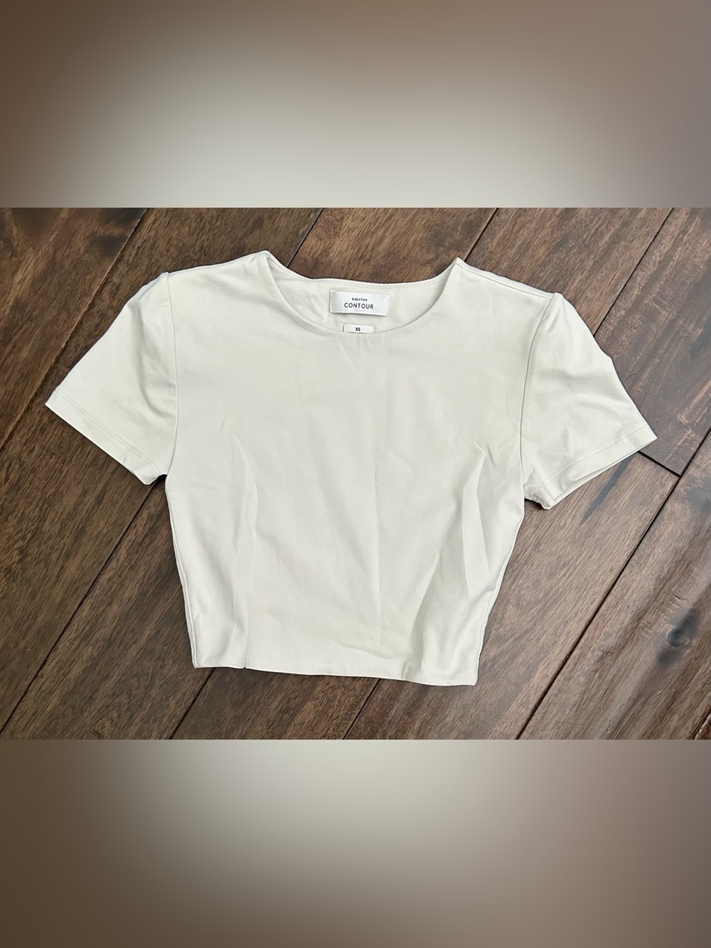 Aritzia Babaton Contour Crew Neck Cropped Top Pale Sage Green XS - Picture 2 of 6